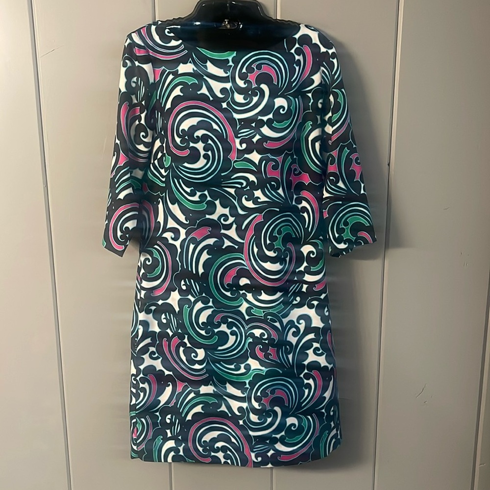 Banana Republic Dress Modern Boho Hippie Festival Artsy Purple Blue White size 6